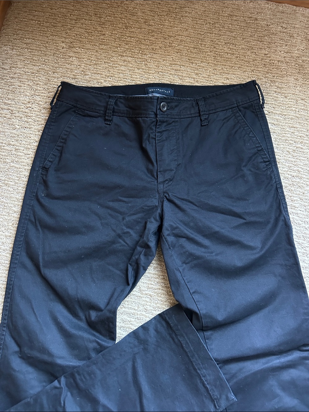 Abercrombie & Fitch Men's Black Chinos - Straight Fit